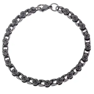 Βραχιόλι Senza Men&#039;s Black Stainless Steel