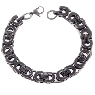 Βραχιόλι Senza Men&#039;s Black Stainless Steel