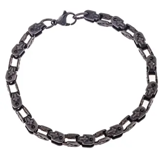 Βραχιόλι Senza Men&#039;s Black Stainless Steel