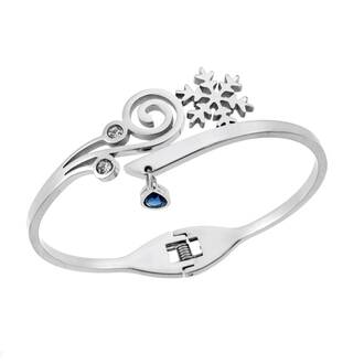 Βραχιόλι SENZA Χειροπέδα Silver Plated Stainless Steel