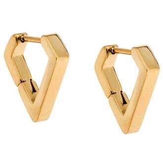 Σκουλαρίκια Κρίκοι SENZA Gold Plated Steel 1.4 cm