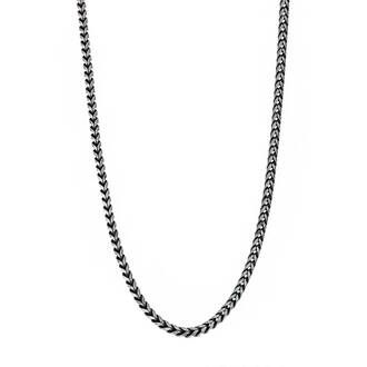 Κολιέ-Καδένα Senza Unisex Black Steel
