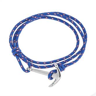Βραχιόλι Senza Men's Steel κορδόνι με άγκυρα