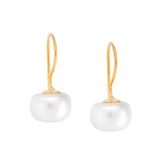 Σκουλαρίκια Senza Silver 925 Gold Plated White