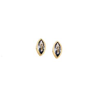 Σκουλαρίκια Senza Φύλλο Silver 925 Gold Plated