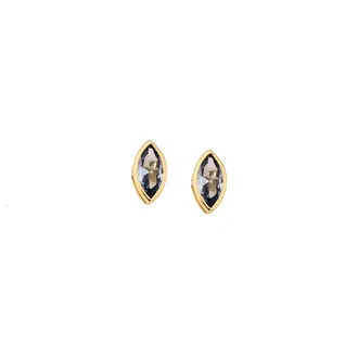 Σκουλαρίκια Senza Φύλλο Silver 925 Gold Plated