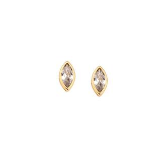 Σκουλαρίκια Senza Φύλλο Silver 925 Gold Plated