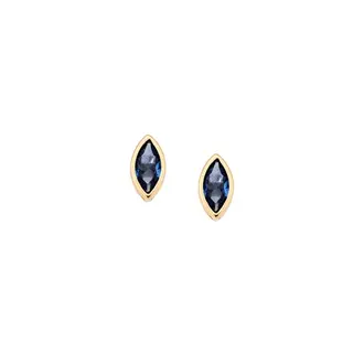 Σκουλαρίκια Senza Φύλλο Silver 925 Gold Plated