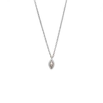 Μενταγιόν Senza Silver 925, φύλλο με διάφανο ζιργκόν