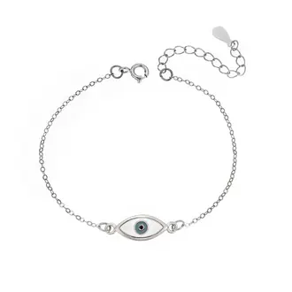 Βραχιόλι Senza Silver 925,ματάκι με σμάλτο