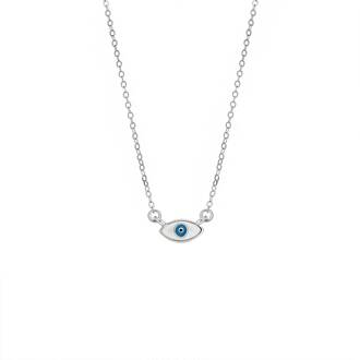 Κολιέ Senza Silver 925, Ματάκι με σμάλτο