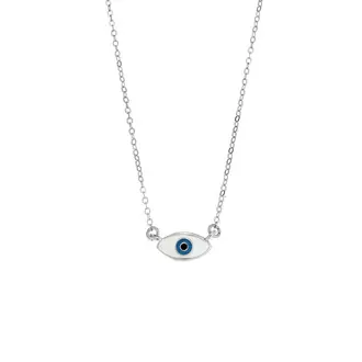 Κολιέ Senza Silver 925, Ματάκι με σμάλτο