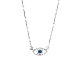 Κολιέ Senza Silver 925, Ματάκι με σμάλτο