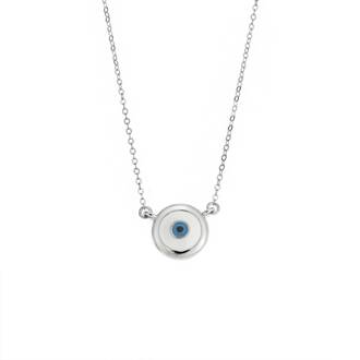 Κολιέ Senza Silver 925, Ματάκι με σμάλτο