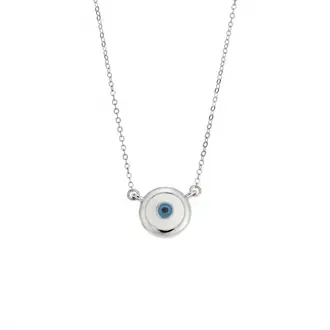 Κολιέ Senza Silver 925, Ματάκι με σμάλτο