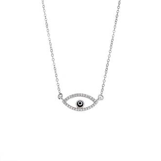 Κολιέ Senza Silver 925, Ματάκι με ζιργκόν