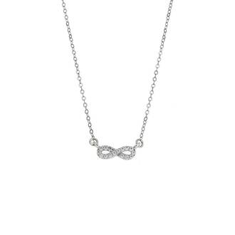 Κολιέ Senza Silver 925, Άπειρο με ζιργκόν