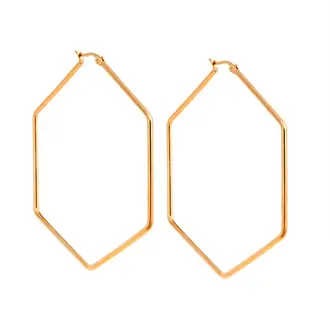 Σκουλαρίκια Senza Steel 6 cm Gold Plated