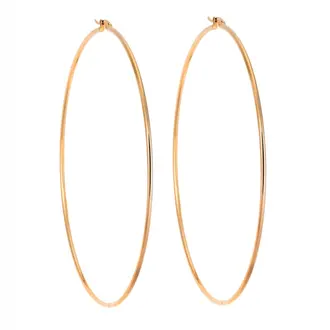 Σκουλαρίκια Senza Steel 10 cm Gold Plated