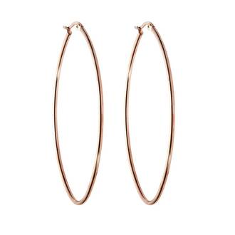 Σκουλαρίκια Senza Steel 7X5 cm Rose Gold Plated