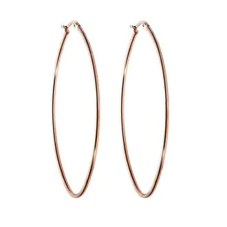 Σκουλαρίκια Senza Steel 7X5 cm Rose Gold Plated