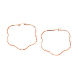Σκουλαρίκια Senza Steel 6 cm Rose Gold Plated