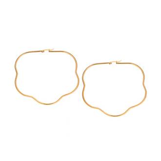 Σκουλαρίκια Senza Steel 7,5 cm Gold Plated