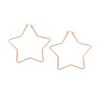 Σκουλαρίκια Senza Steel 7 cm Rose Gold Plated
