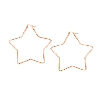 Σκουλαρίκια Senza Steel 7 cm Rose Gold Plated