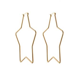 Σκουλαρίκια Senza Steel 8 cm Gold Plated