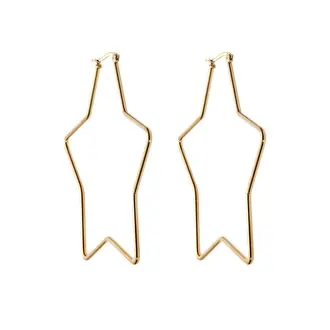 Σκουλαρίκια Senza Steel 8 cm Gold Plated