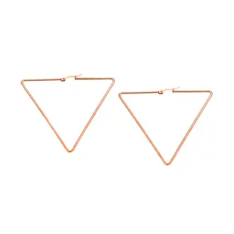Σκουλαρίκια Senza Steel 6 cm Rose Gold Plated