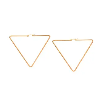 Σκουλαρίκια Senza Steel 7 cm Gold Plated