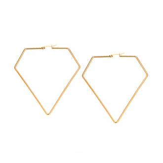 Σκουλαρίκια Senza Steel 8 cm Gold Plated