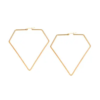 Σκουλαρίκια Senza Steel 8 cm Gold Plated
