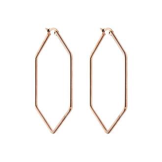 Σκουλαρίκια Senza Steel 5 cm Rose Gold Plated