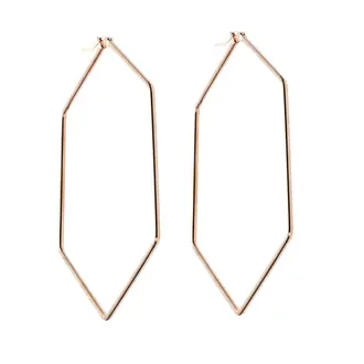 Σκουλαρίκια Senza Steel 8 cm Rose Gold Plated
