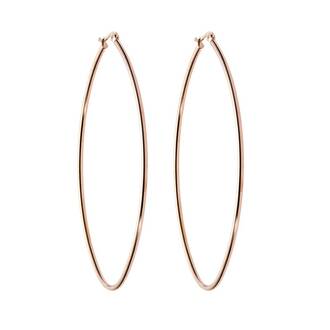 Σκουλαρίκια Senza Steel 8X5,5 cm Rose Gold Plated