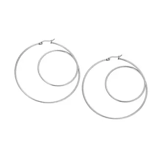 Σκουλαρίκια Senza Steel 6 cm