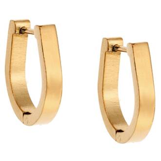 Σκουλαρίκια Κρίκοι SENZA Gold Plated Steel 1.5 cm