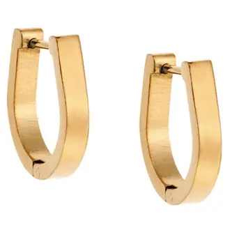 Σκουλαρίκια Κρίκοι SENZA Gold Plated Steel 1.5 cm