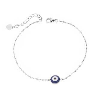 Βραχιόλι Senza Silver 925, Ματάκι με σμάλτο