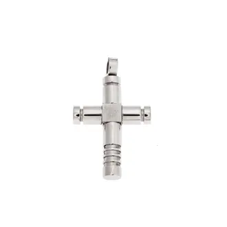 Κολιέ Senza Men&#039;s Steel, Σταυρός από Ατσάλι