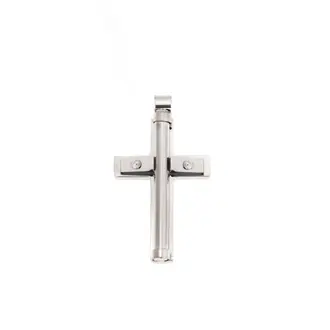 Κολιέ Senza Men&#039;s Steel, Σταυρός από Ατσάλι
