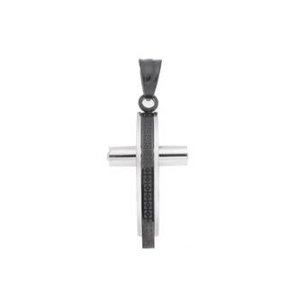 Μοτίφ Senza Men&#039;s Steel, Δίχρωμος Σταυρός από Ατσάλι