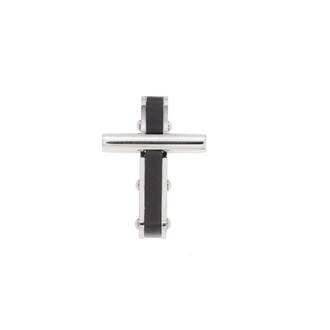 Κολιέ Senza Men&#039;s Steel, Δίχρωμος Σταυρός από Ατσάλι