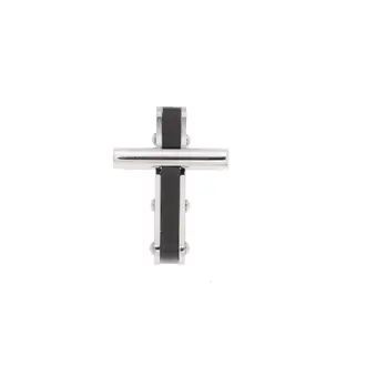 Κολιέ Senza Men&#039;s Steel, Δίχρωμος Σταυρός από Ατσάλι