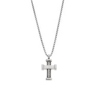Κολιέ Senza Men&#039;s Steel, Σταυρός από Ατσάλι