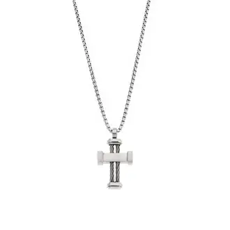 Κολιέ Senza Men&#039;s Steel, Σταυρός από Ατσάλι