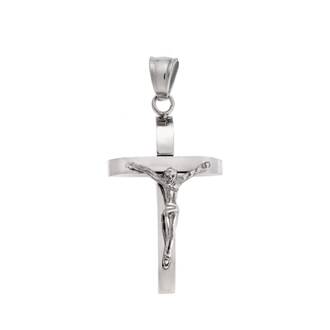 Μοτίφ Senza Men&#039;s Steel, Σταυρός με τον Εσταυρωμένο, από ατσάλι